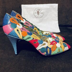 HELENE ARPELS COUTURE 9B Kaleidescope Colorful! SNAKESKIN & Leather 39 EUR